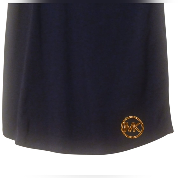 Michael Kors - Red Or Navy Blue, Shift Dress, Short Sleeve, Round Neck, Logo - Picture 11 of 11